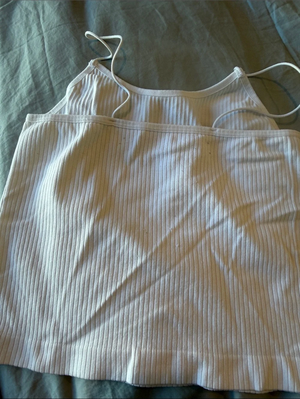 Hollister White Ribbed Polo Crop + 3 White Layering Tops - Picture 8 of 12